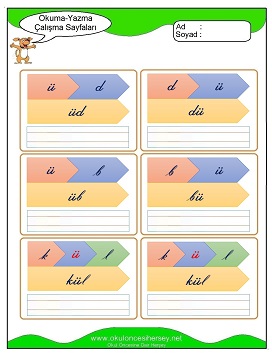 ü sesi Çalışma Sayfaları